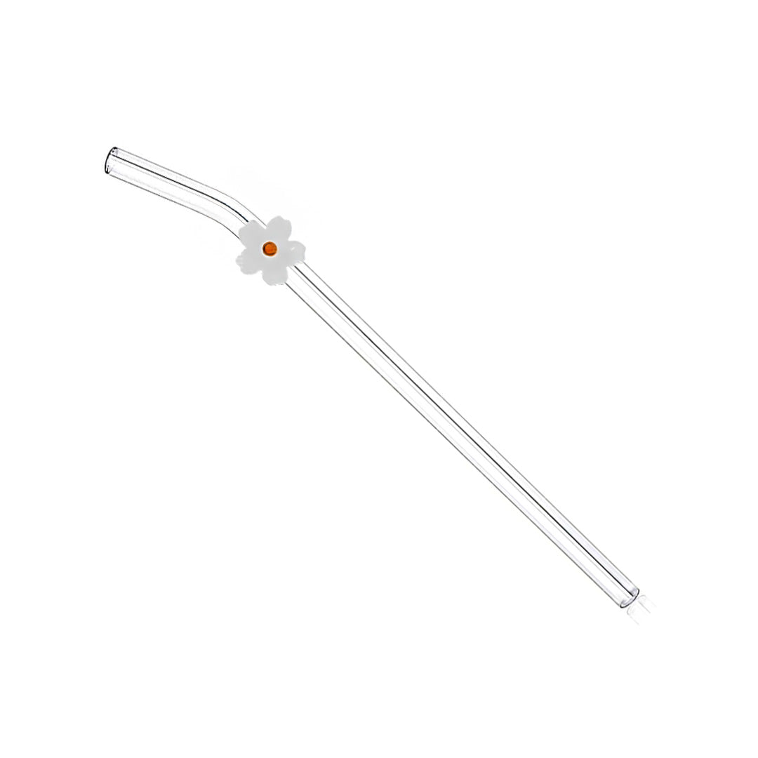 White Flower Straw