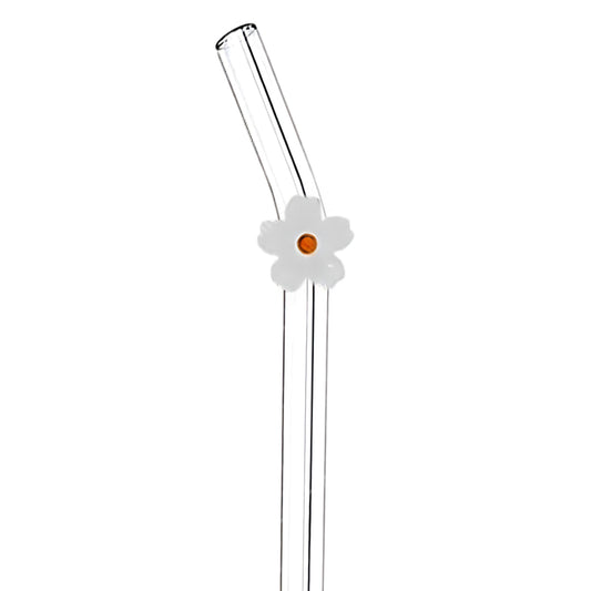White Flower Straw